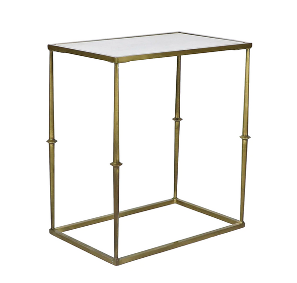 Glam Marble Top Side Table - Matthew Izzo Collection