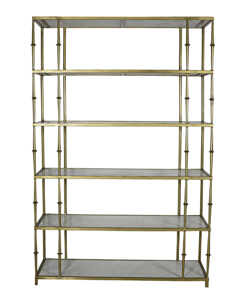Glam Marble & Brass Open Shelf - Matthew Izzo Collection