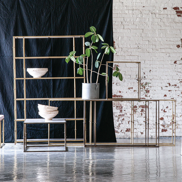 Glam Medium Marble Top Console Table - Matthew Izzo Collection