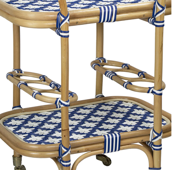 Cannes Rattan Bar Cart - Matthew Izzo Collection