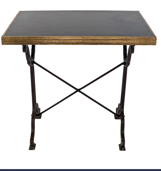 Avignon 32" Square Black Cast Iron Bistro Table - Matthew Izzo Collection