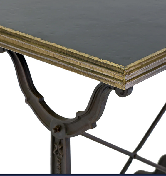 Avignon 32" Square Black Cast Iron Bistro Table - Matthew Izzo Collection