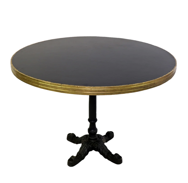 Avignon 42" Round Black Cast Iron Bistro Table - Matthew Izzo Collection