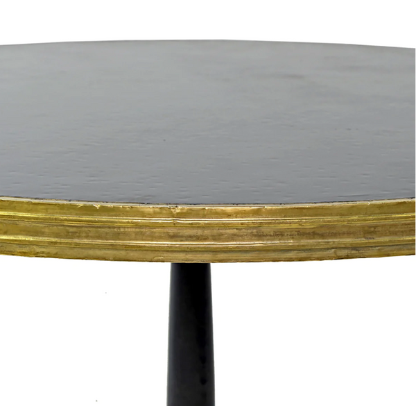 Avignon 42" Round Black Cast Iron Bistro Table - Matthew Izzo Collection