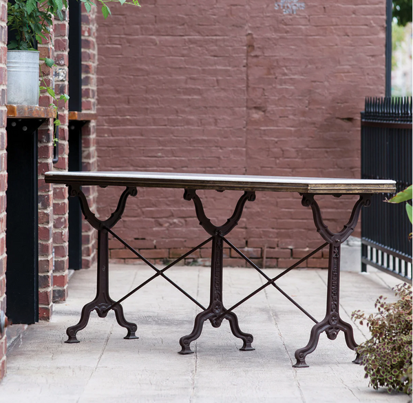Avignon 63" Marble Top & Cast Iron Bistro Table - Matthew Izzo Collection