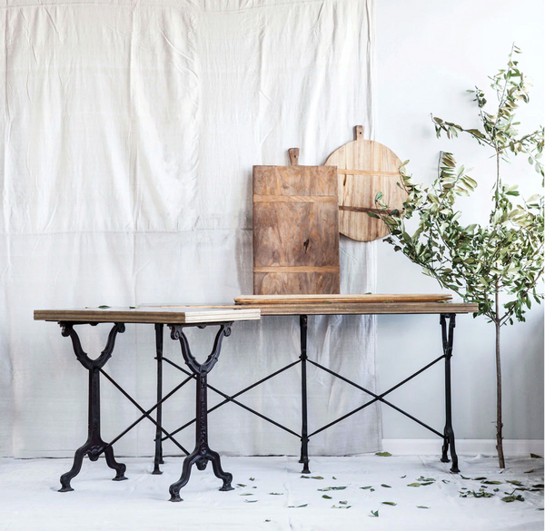Avignon 63" Marble Top & Cast Iron Bistro Table - Matthew Izzo Collection