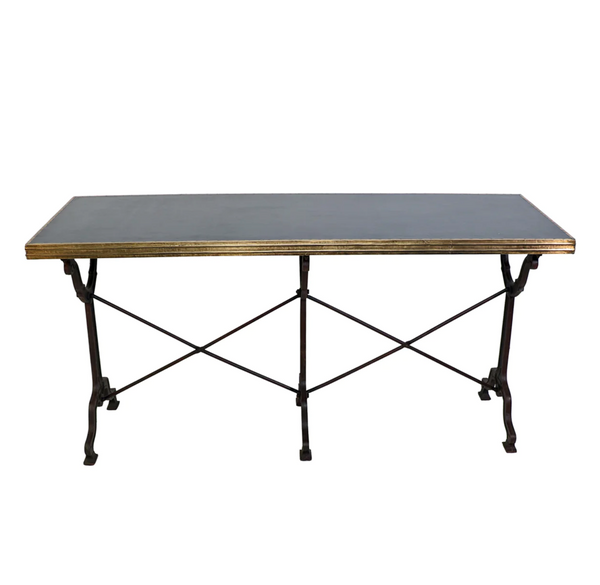 Avignon 63" Black Cast Iron Bistro Table - Matthew Izzo Collection