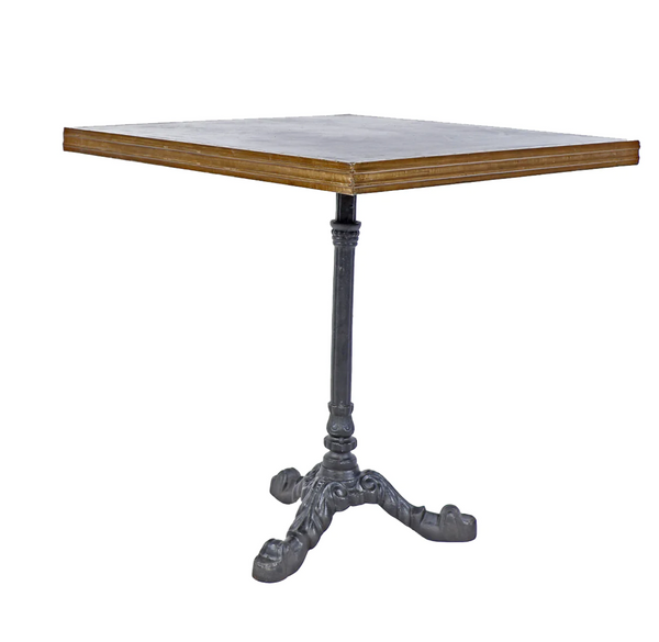Avignon 29" Square Black Cast Iron Bistro Table - Matthew Izzo Collection