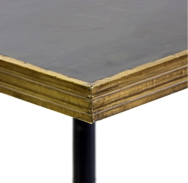 Avignon 29" Square Black Cast Iron Bistro Table - Matthew Izzo Collection