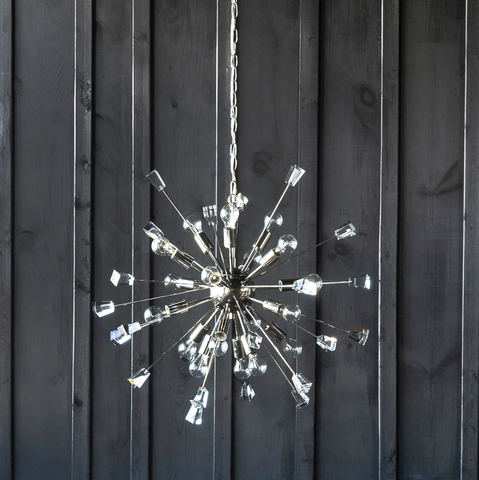 Luna Nickel Chandelier - Matthew Izzo Collection - Matthew Izzo Home
