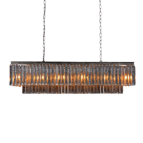 Crossroads Mercury Glass Island Chandelier - Matthew Izzo Collection