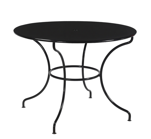 Cologne 42" Round Black Iron Patio Table - Matthew Izzo Collection
