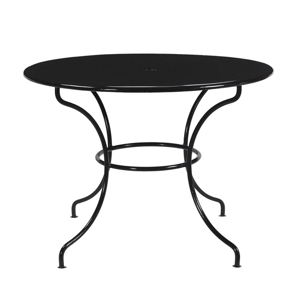 Cologne 42" Round Black Iron Patio Table - Matthew Izzo Collection