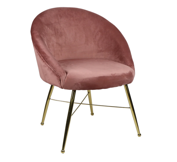 Chantilly Velvet & Brushed Brass Side Chair - Matthew Izzo Collection
