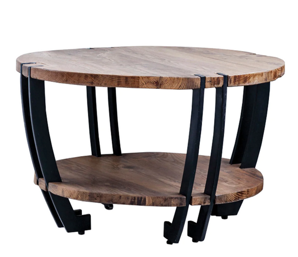 Basal Salvaged Wood & Gun Metal Coffee Table - Matthew Izzo Collection