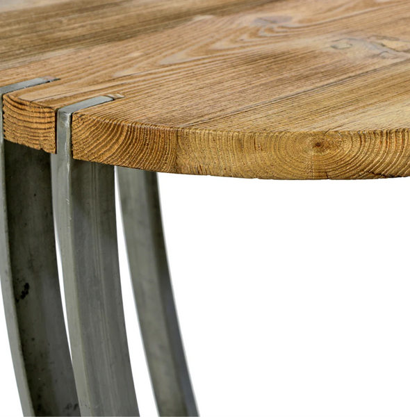 Basal Salvaged Wood & Gun Metal Side Table - Matthew Izzo Collection