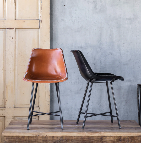 Whip Stitch Leather Chair - Matthew Izzo Collection