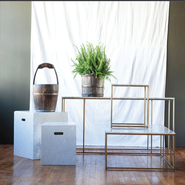 Bella Marble Cubes (Set of 2) -  Matthew Izzo Collection