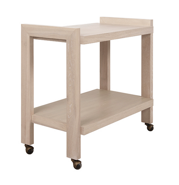Rockwell Cerused Oak Bar Cart