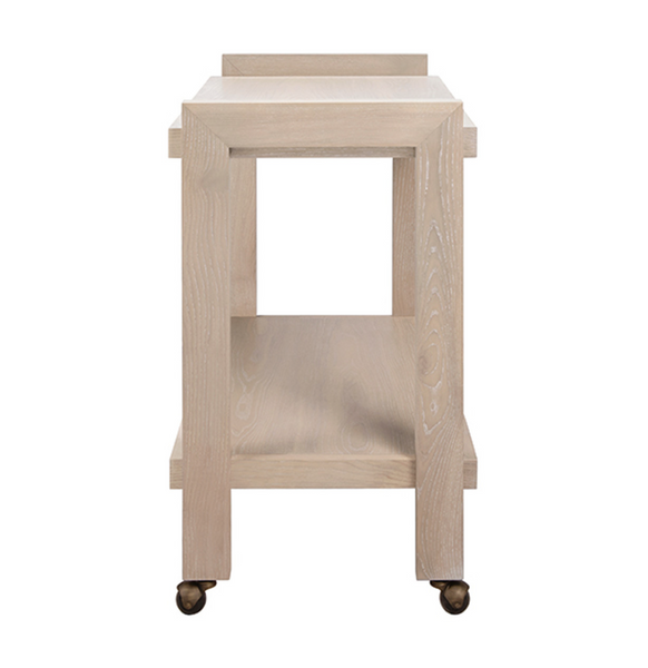 Rockwell Cerused Oak Bar Cart