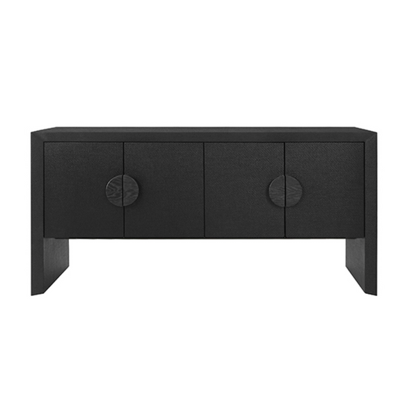 Colt Four Door Buffet - Natural Grasscloth or Painted Black