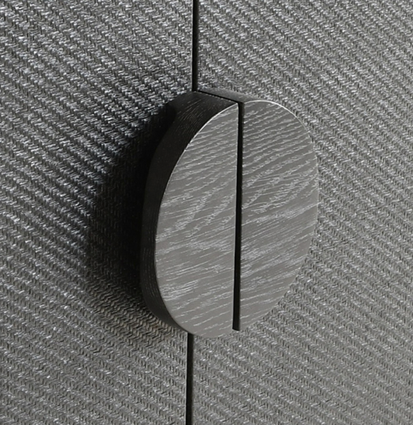 Colt Four Door Buffet - Natural Grasscloth or Painted Black