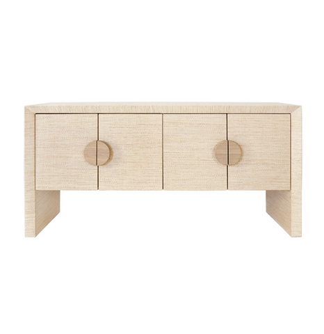 Worlds Away Colt Four Door Buffet Natural Grasscloth - Matthew Izzo Home