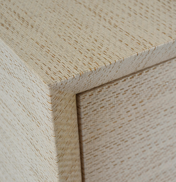 Colt Four Door Buffet - Natural Grasscloth or Painted Black