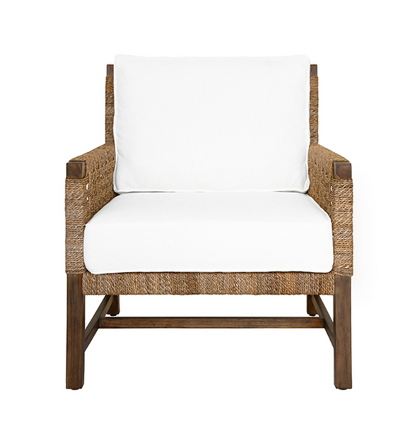 Harmon Seagrass & Mindi Wood Club Chair