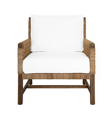 Worlds Away Harmon Woven Seagrass Club Chair - Matthew Izzo Home