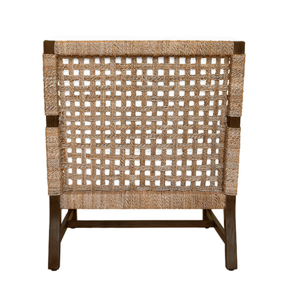 Harmon Seagrass & Mindi Wood Club Chair