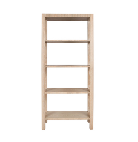 Worlds Away Corbin Light Cerused Oak Étagère - Matthew Izzo Home