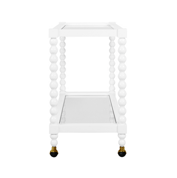 Isadore Cerused Oak Two Tier Bar Cart