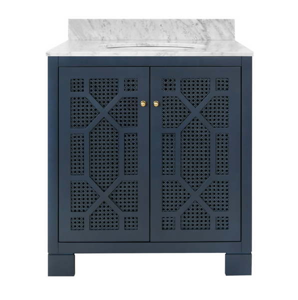 Schaffer Navy Single Sink Bath Vanity