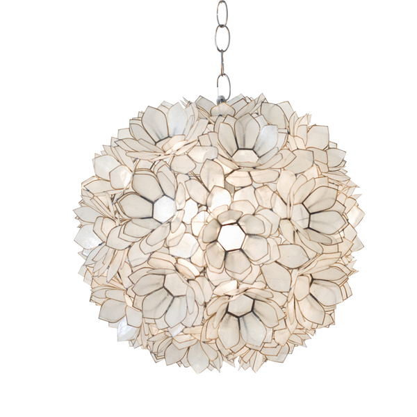 Venus Capiz Shell Pendant Light - Floral Design