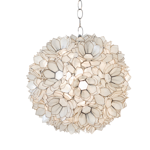 Worlds Away Venus Capiz Shell Floral Pendant - Matthew Izzo Home