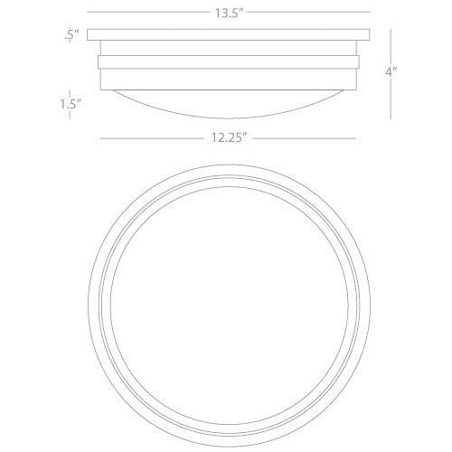 Robert Abbey Roderick Flush Mount