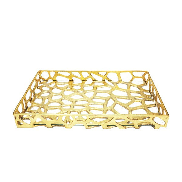 Byron Gold Leaf Serving Tray