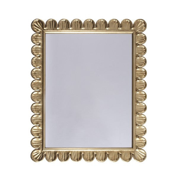 Eliza Scalloped Edge Wall Mirror - Gold Leaf or Silver Leaf
