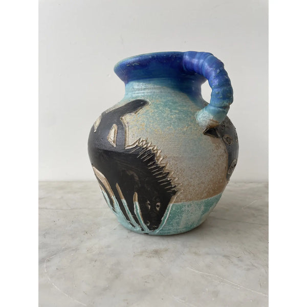 George Johnson Pottery, Urn with Handles - Animal Design