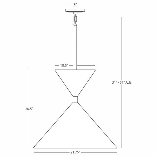 Robert Abbey Cinch Black/White Pendant