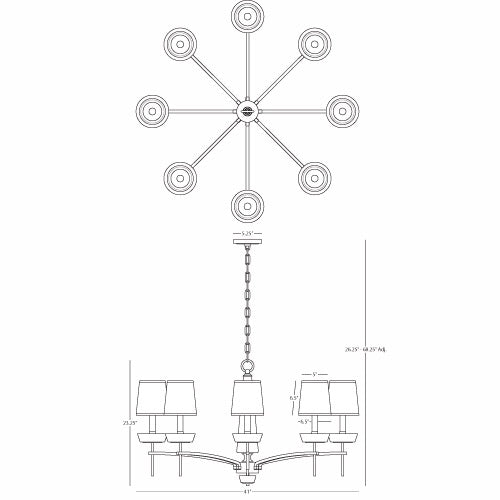 Robert Abbey Cristallo Brass Chandelier
