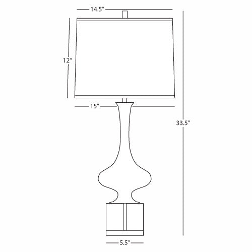 Robert Abbey Jeannie Nickel/Black Table Lamp