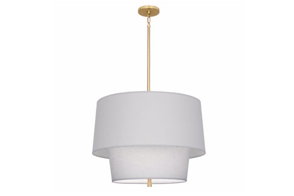 Robert Abbey Decker Pearl Grey/Brass Pendant