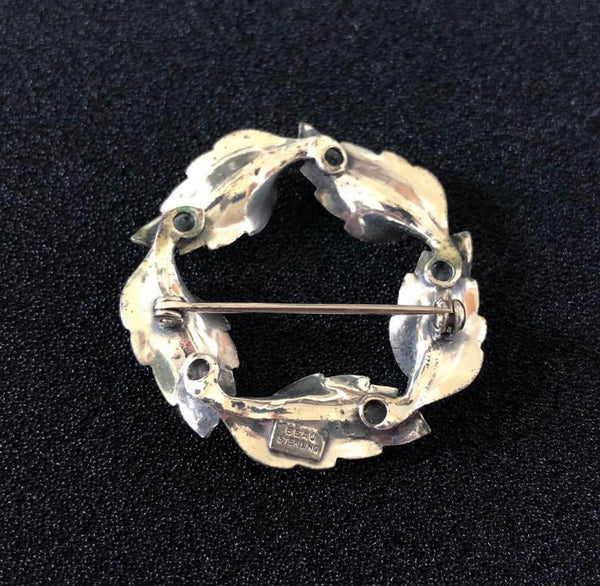 Beau Sterling Silver Leaf Motif Pin