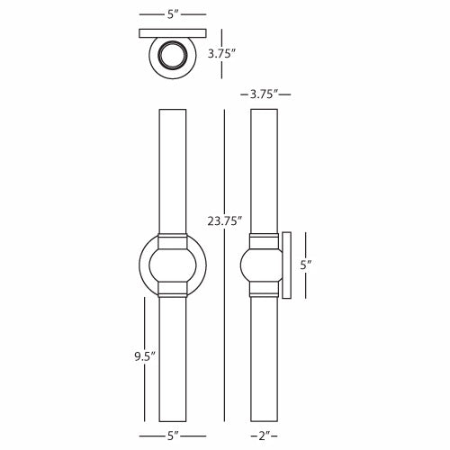 Robert Abbey Daphne Chrome Bath Sconce