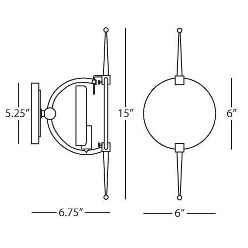 Robert Abbey Jace Nickel Wall Sconce