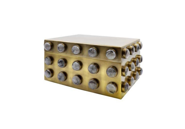 Alba Textured Brass Box - Small or Large