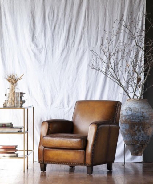 Baccarat Leather Club Chair - Matthew Izzo Collection