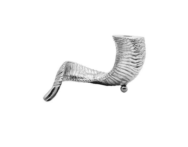 Ward Silver Leaf Ram’s Horn Candleholder